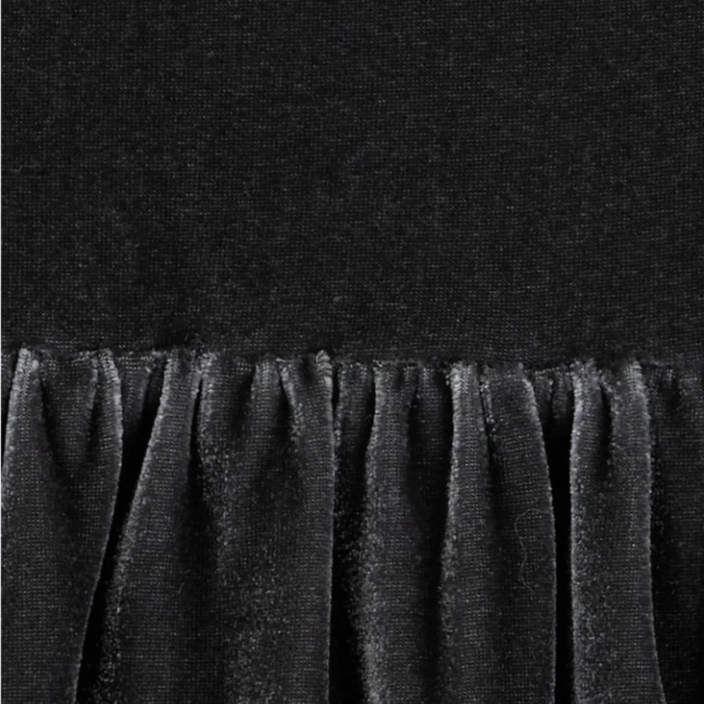 Carter’s Adorable Black Dress With White Long Sleeve Toddler Girl Set 3 Pieces